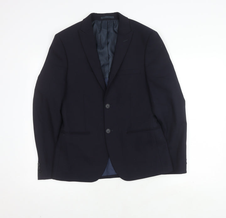 Marks and Spencer Men's Blue Blazer, Size 36S