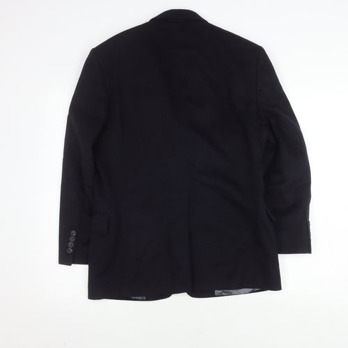 David Moss Men's Blue Wool Blazer 36S