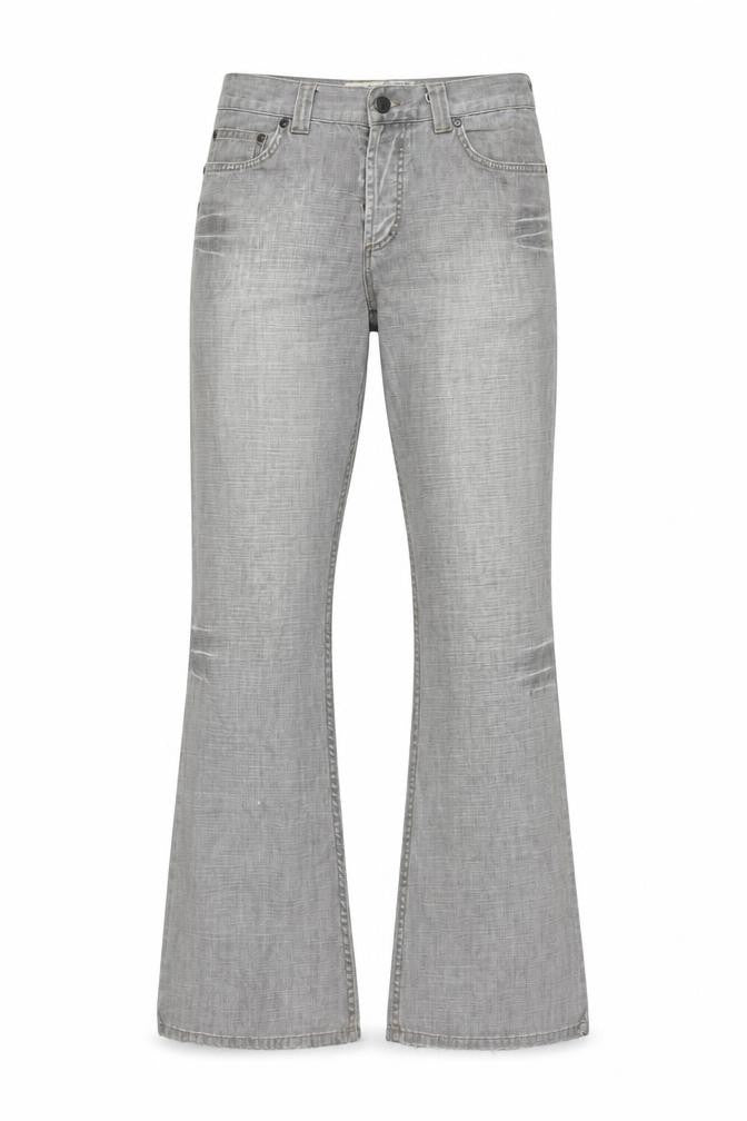 Front view of Minder Women's Grey Straight Jeans, size 10, Classic Style