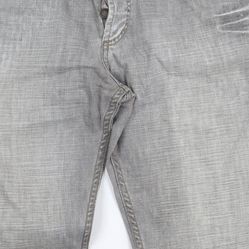 Minder Women's Grey Straight Jeans Size 10, Classic Style