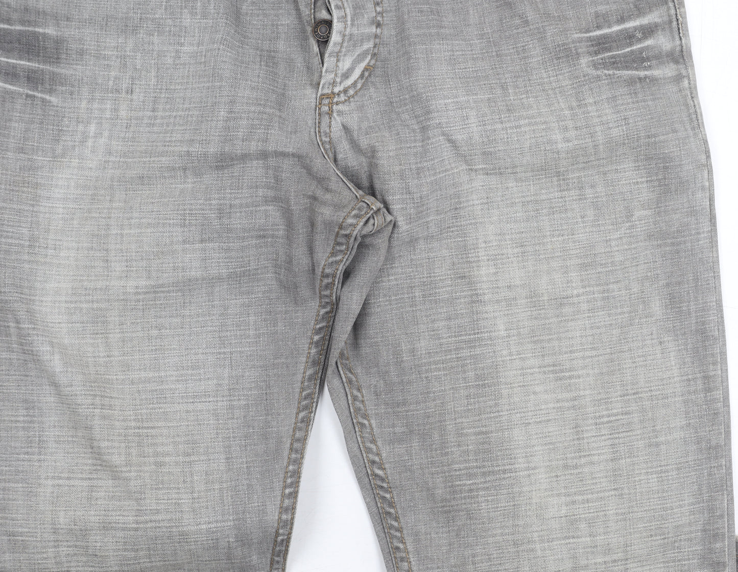 Minder Women's Grey Straight Jeans Size 10, Classic Style