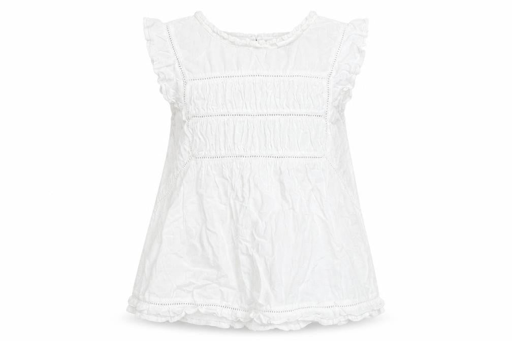 Front view of BURGS Women's White Sleeveless Cotton Top -, size 12