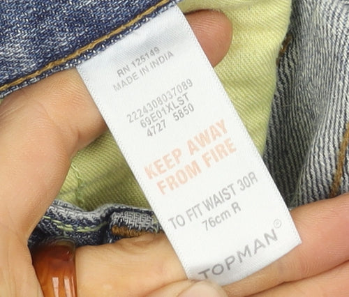 Topman Men's Blue Skinny Jeans 30R Slim Fit
