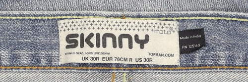 Topman Men's Blue Skinny Jeans 30R Slim Fit