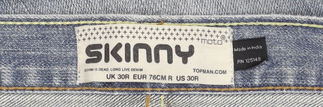 Topman Men's Blue Skinny Jeans 30R Slim Fit