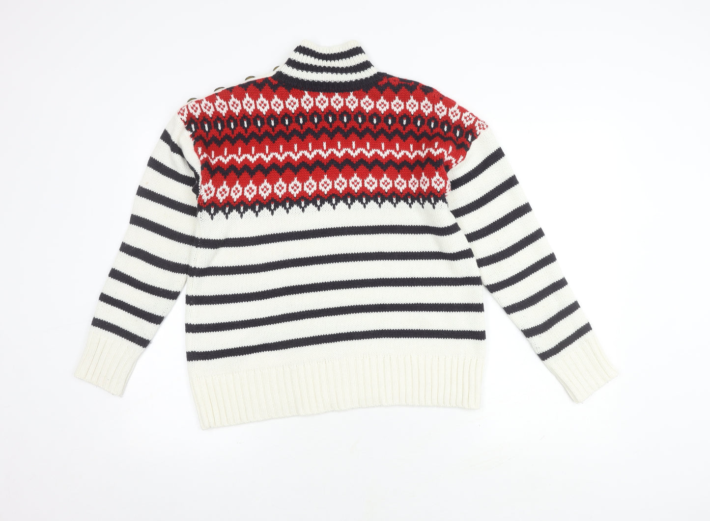 Marks & Spencer Women's Multicoloured Fair Isle Pullover, Size S