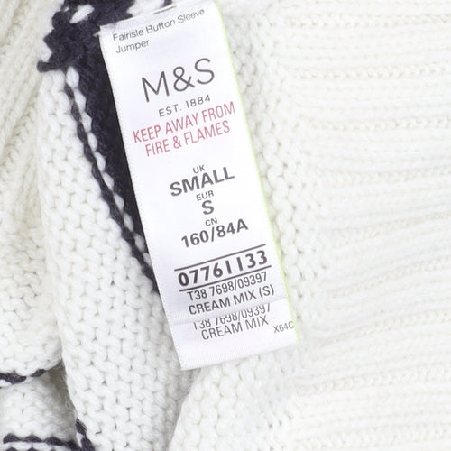Marks & Spencer Women's Multicoloured Fair Isle Pullover, Size S