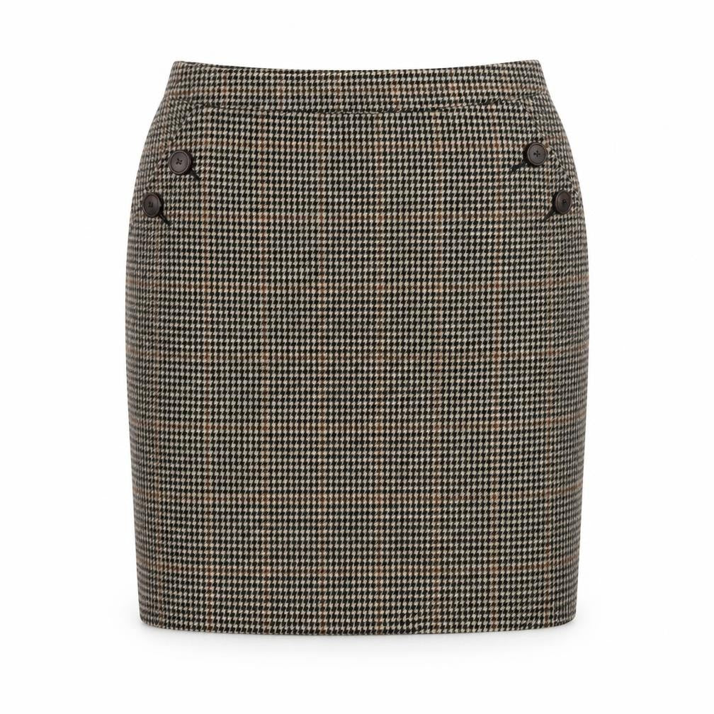 Front view of Kew 159 Women's Check Pencil Skirt 10