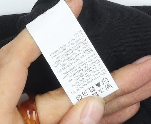 River Island Women's Black Cold Shoulder T-Shirt Size 10