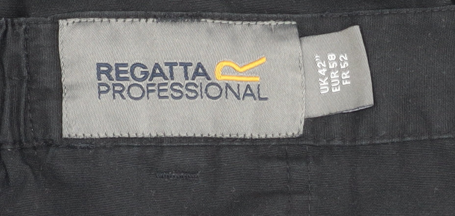 Regatta Men's Black Cargo Trousers, Size 42, Workwear