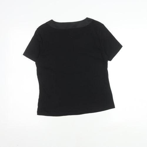 CC Women’s Black Petite T-Shirt, Short Sleeve M Size