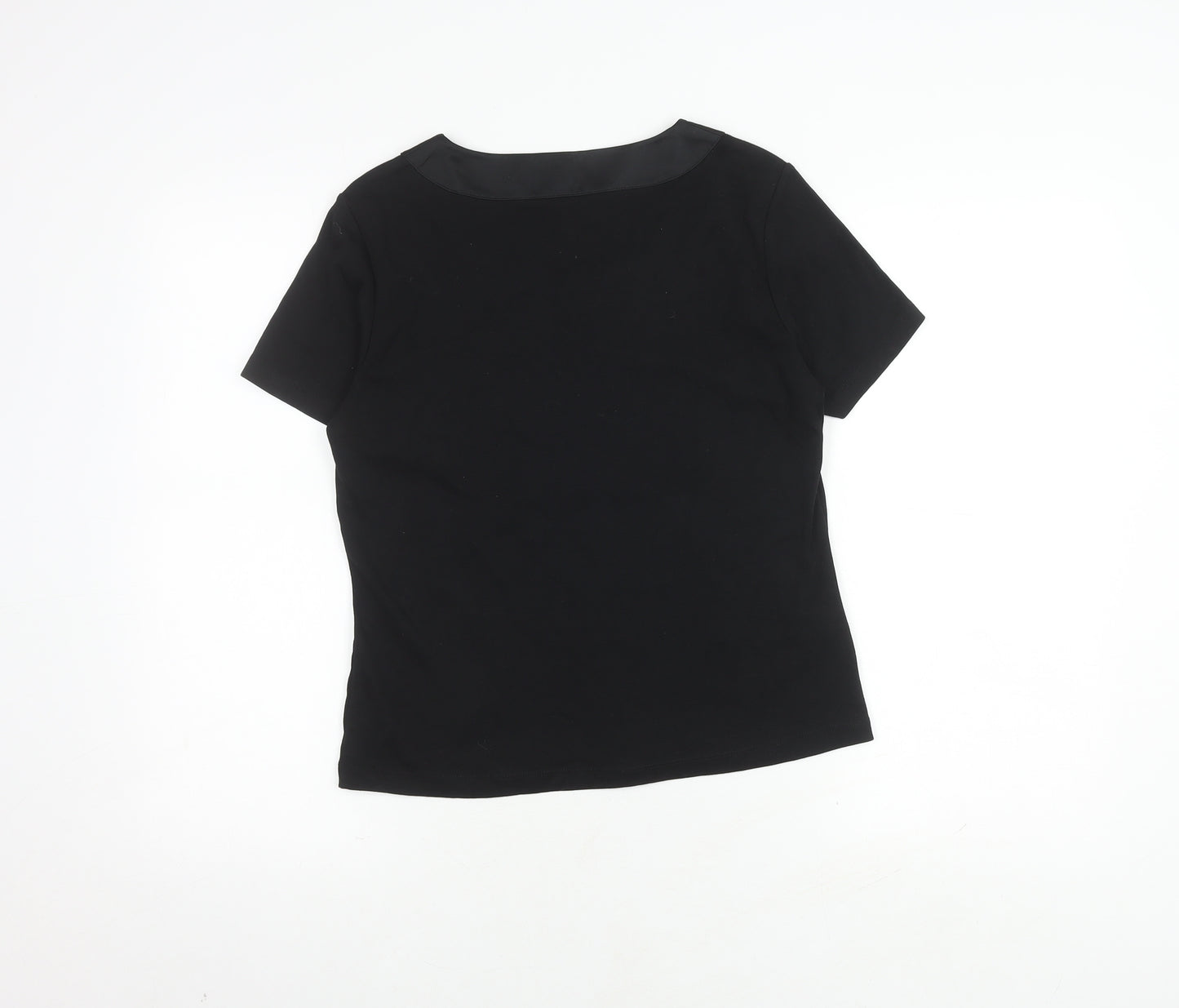 CC Women’s Black Petite T-Shirt, Short Sleeve M Size