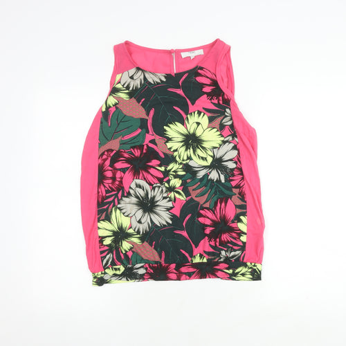 Next Women's Pink Floral Sleeveless Tank Size 10