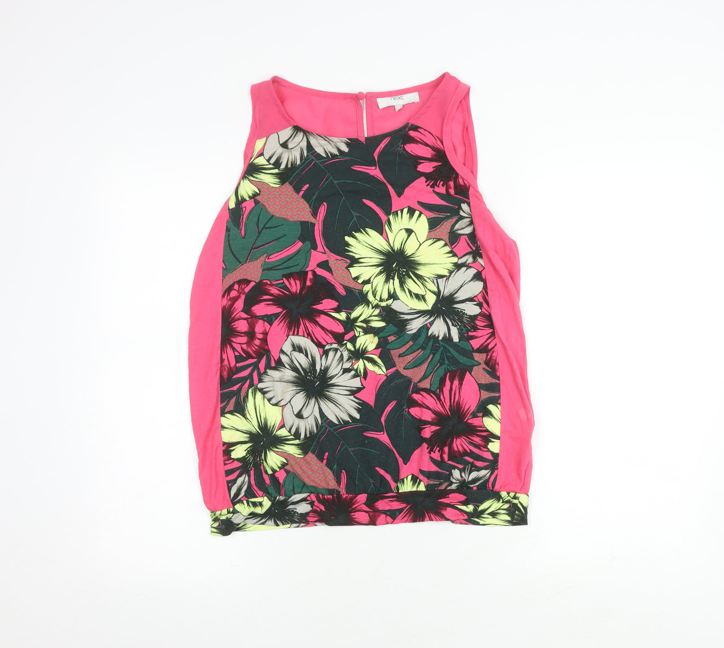 Next Women's Pink Floral Sleeveless Tank Size 10