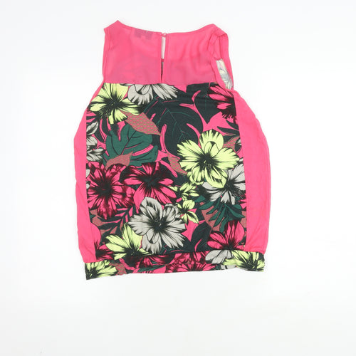 Next Women's Pink Floral Sleeveless Tank Size 10