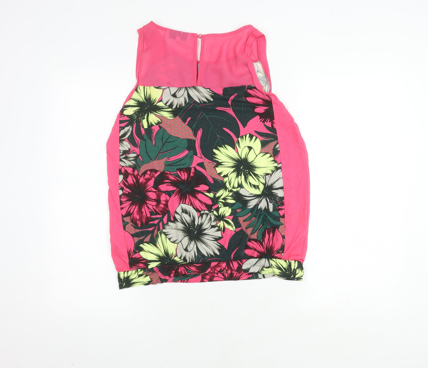 Next Women's Pink Floral Sleeveless Tank Size 10