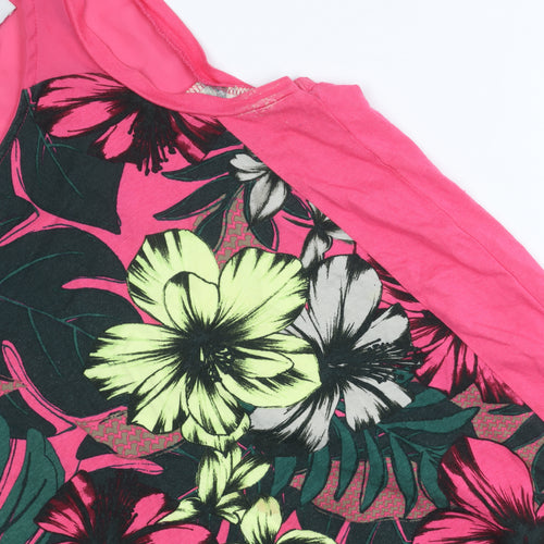 Next Women's Pink Floral Sleeveless Tank Size 10