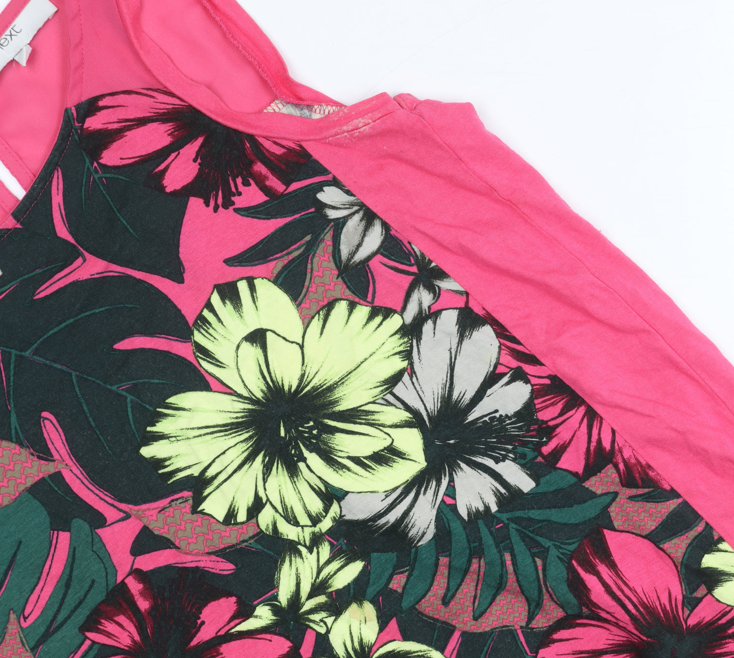 Next Women's Pink Floral Sleeveless Tank Size 10