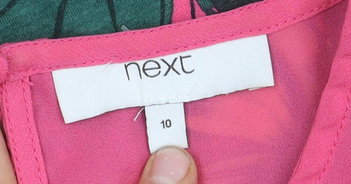 Next Women's Pink Floral Sleeveless Tank Size 10