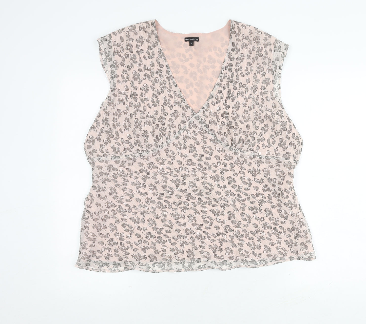 Marks and Spencer Women's Pink Floral V-Neck Camisole Top Size 20