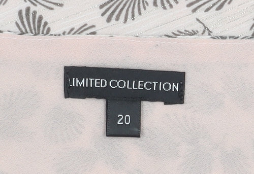 Marks and Spencer Women's Pink Floral V-Neck Camisole Top Size 20