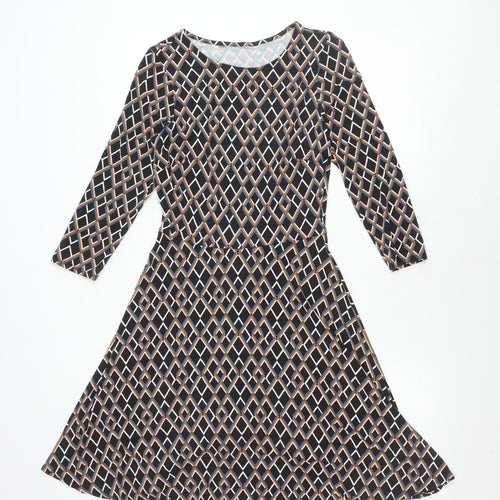 Dorothy Perkins Women's Geometric A-Line Dress Size 8