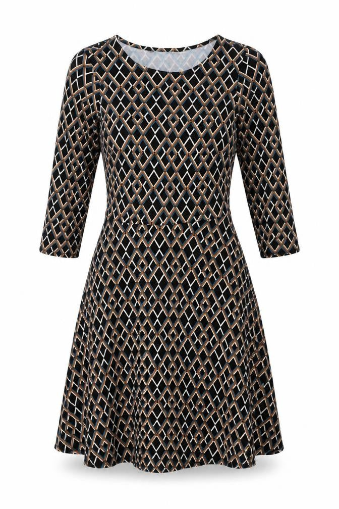 Dorothy Perkins Women's Geometric A-Line Dress Size 8