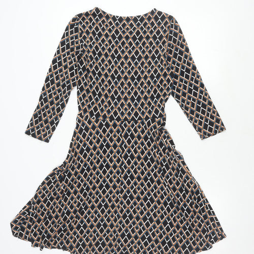 Dorothy Perkins Women's Geometric A-Line Dress Size 8