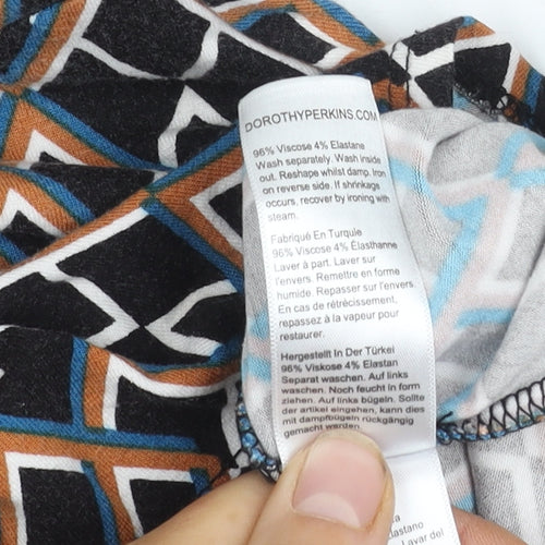 Dorothy Perkins Women's Geometric A-Line Dress Size 8