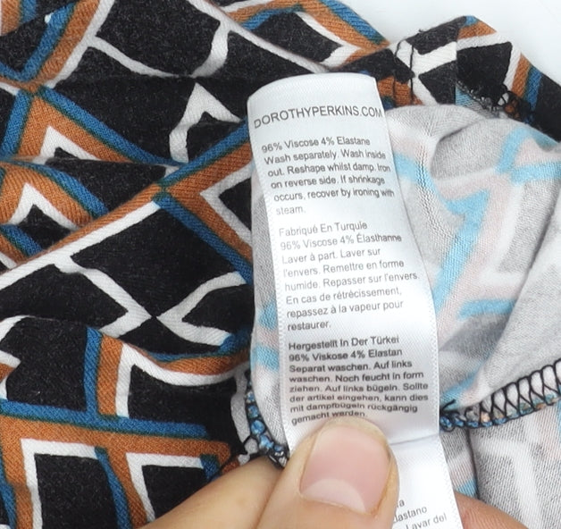 Dorothy Perkins Women's Geometric A-Line Dress Size 8