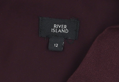 River Island Women's Striped Blouse, Size 12, V-Neck, Casual