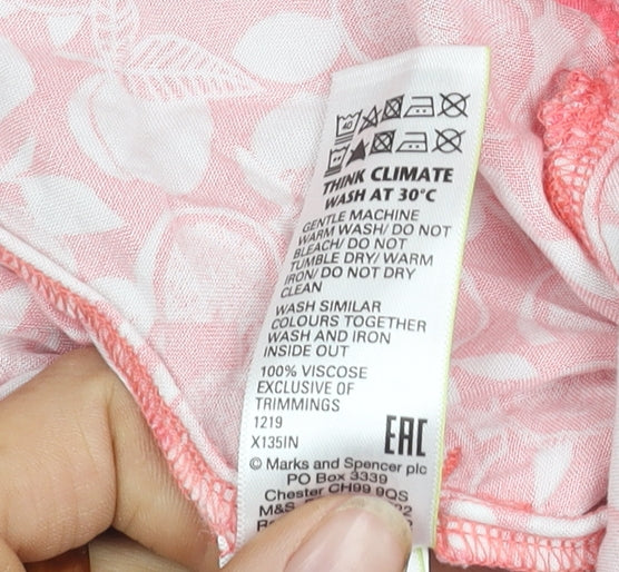 Marks and Spencer Women's Pink Floral Shorts