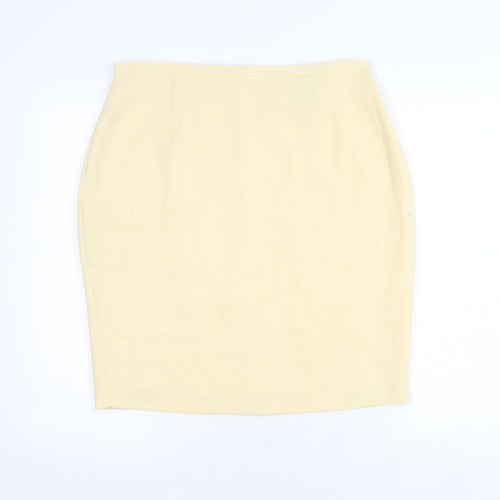 Wallis Women Beige Knee Length Pencil Skirt Size 16