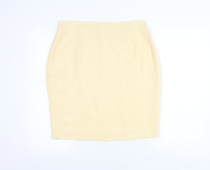 Wallis Women Beige Knee Length Pencil Skirt Size 16