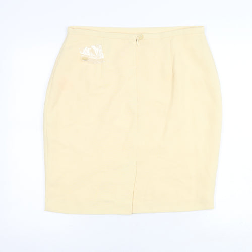 Wallis Women Beige Knee Length Pencil Skirt Size 16