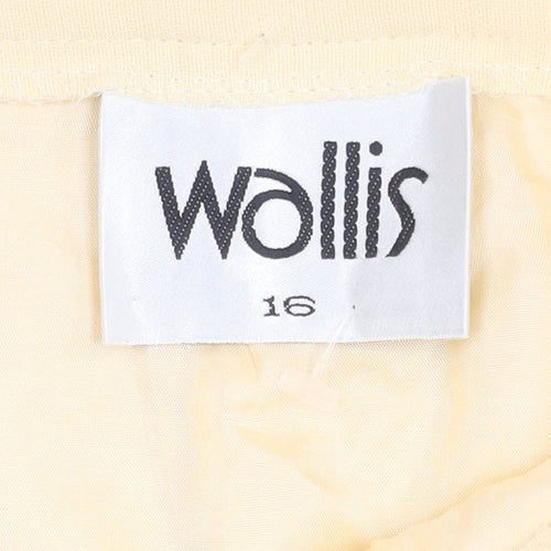 Wallis Women Beige Knee Length Pencil Skirt Size 16