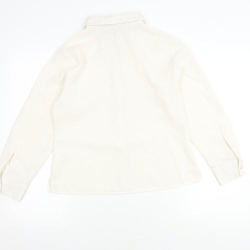 Honor Millburn Women's White Button-Up Shirt Size 10