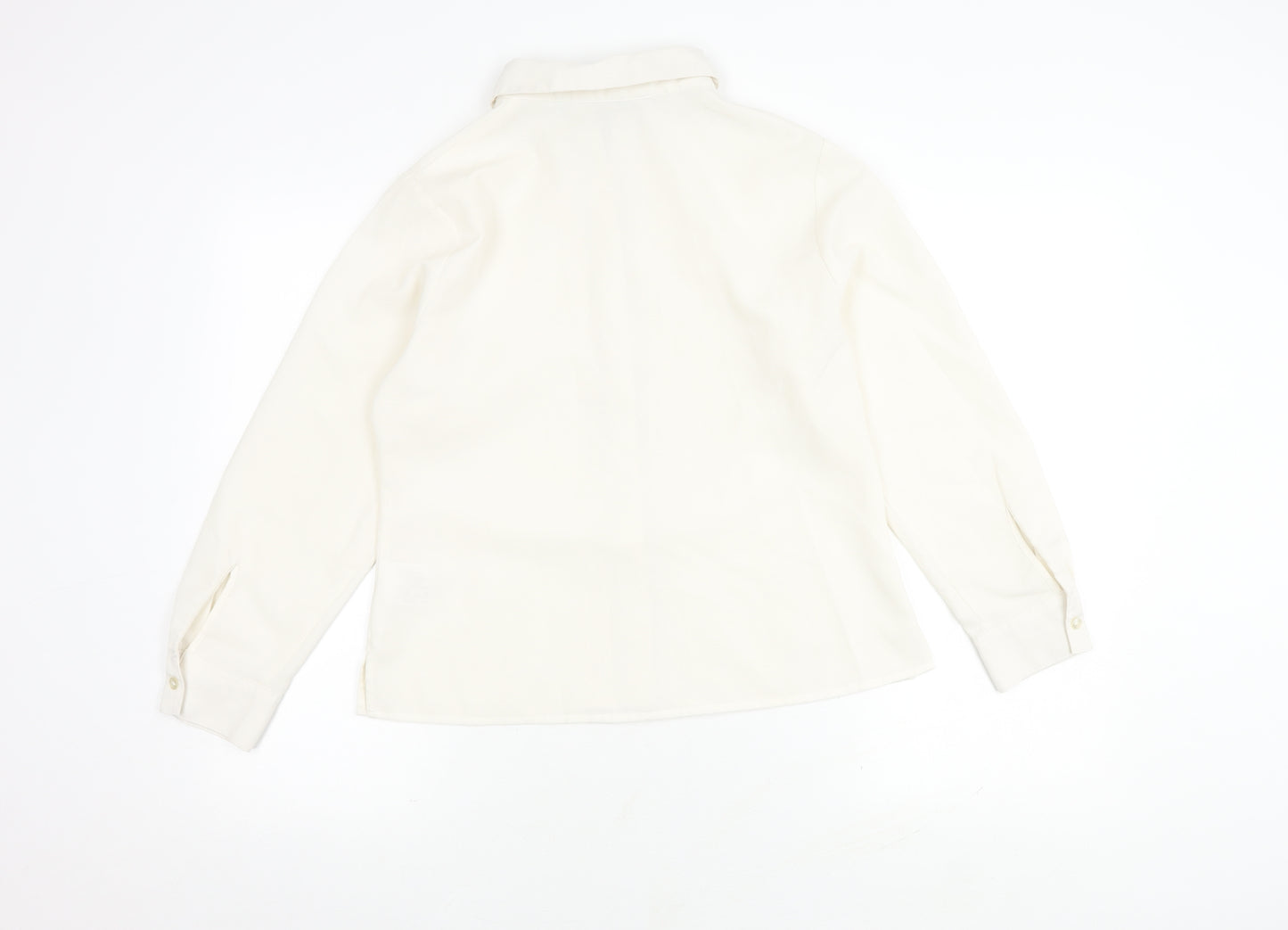 Honor Millburn Women's White Button-Up Shirt Size 10