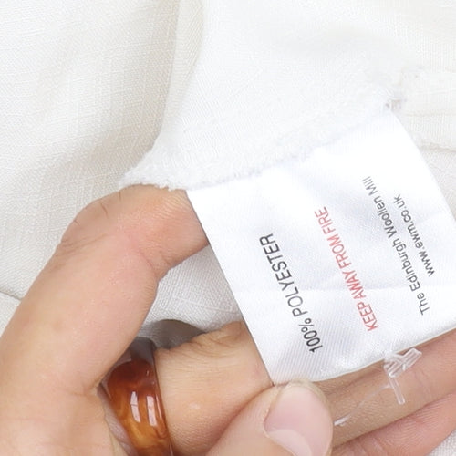 Honor Millburn Women's White Button-Up Shirt Size 10