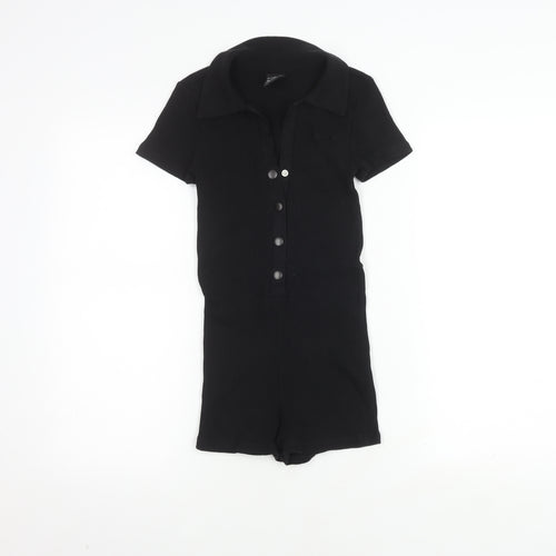 iets frans... Women's Black S Collared Playsuit
