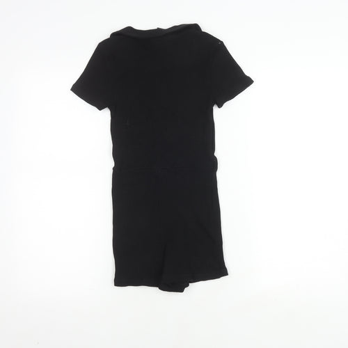 iets frans... Women's Black S Collared Playsuit