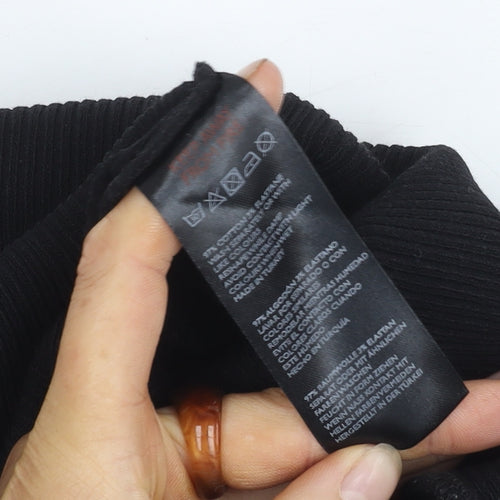 iets frans... Women's Black S Collared Playsuit