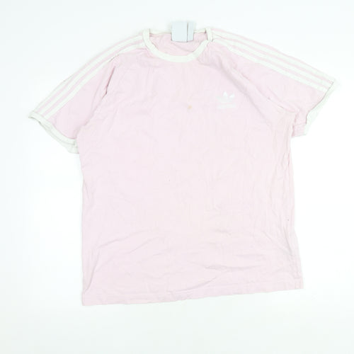Adidas Women's Pink Ringer T-Shirt Size 14