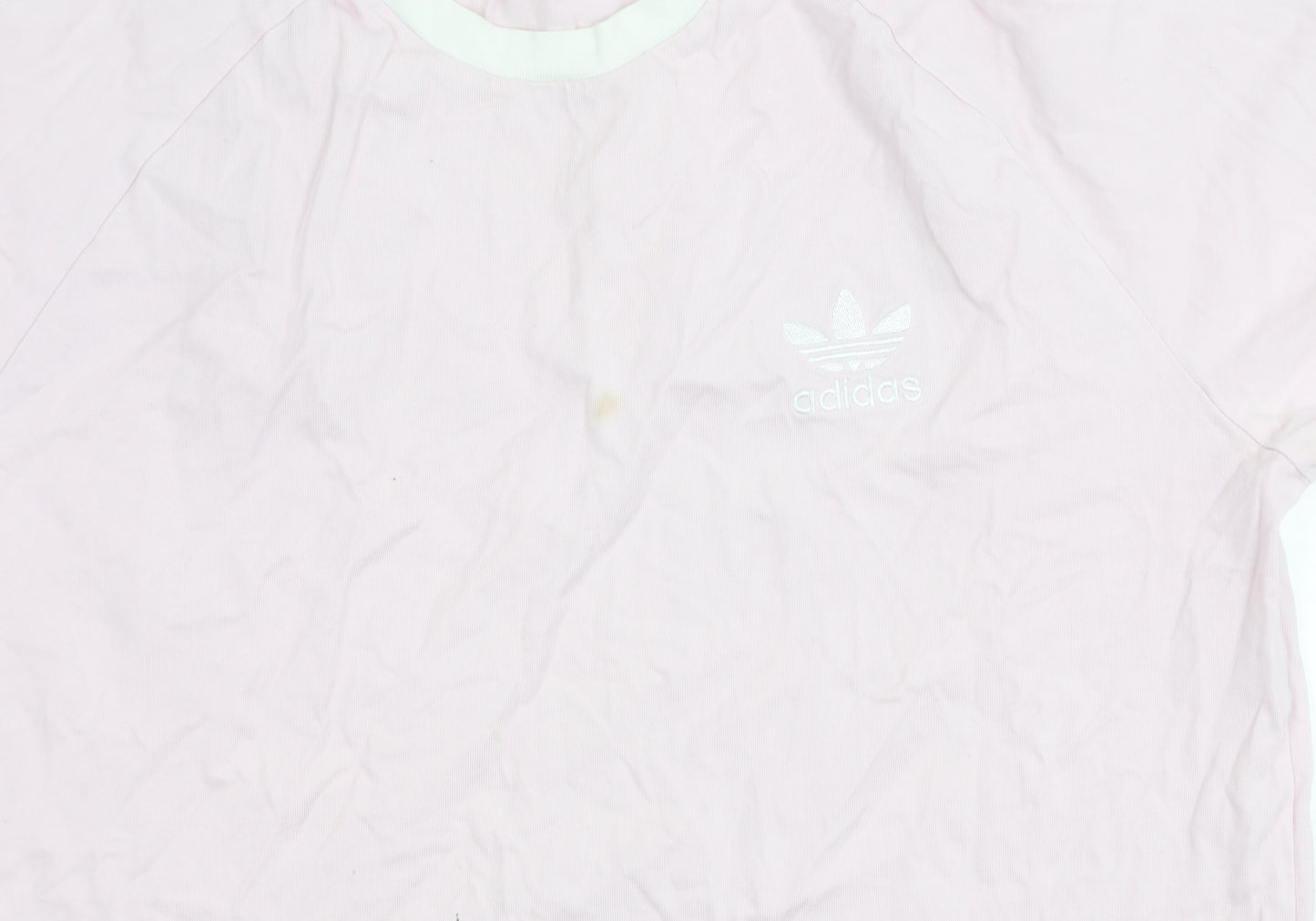 Adidas Women's Pink Ringer T-Shirt Size 14