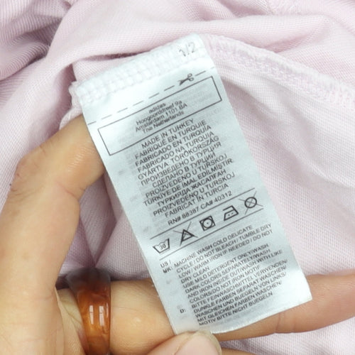 Adidas Women's Pink Ringer T-Shirt Size 14