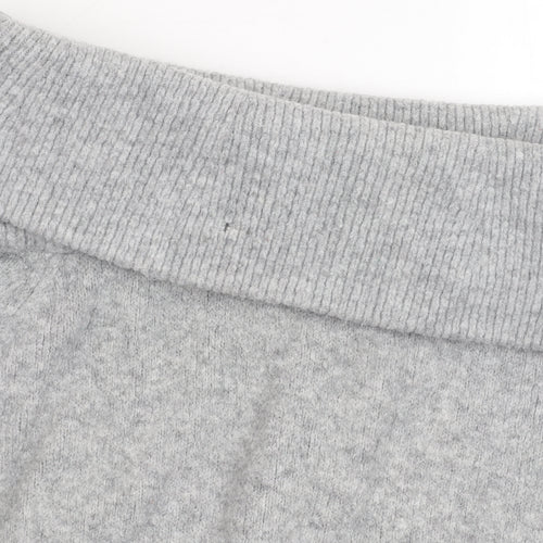 H&M Women’s Grey Cowl Neck Jumper, Size L, Chunky Knit