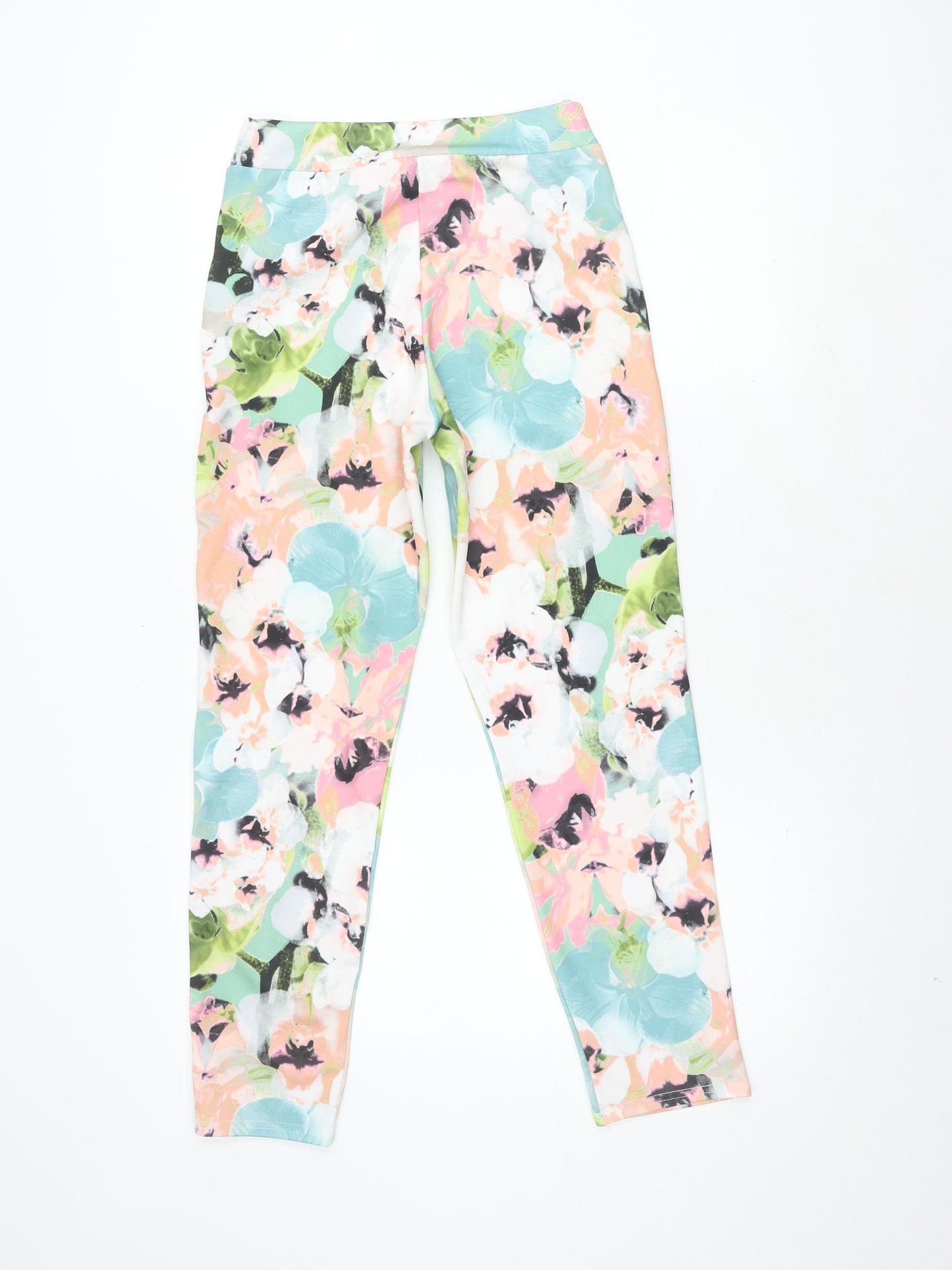 Boohoo Women's Multicoloured Floral Ankle Leggings Size 10