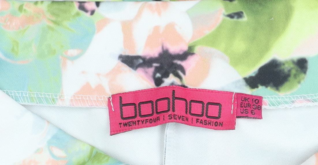 Boohoo Women's Multicoloured Floral Ankle Leggings Size 10