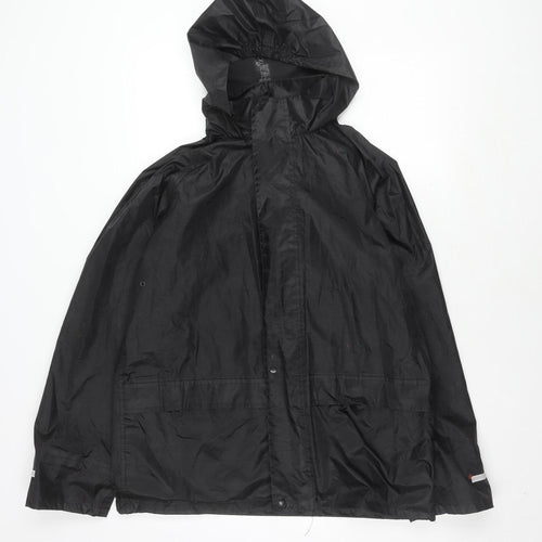 Result Core Men’s Black S Rain Coat, Hooded, Lightweight