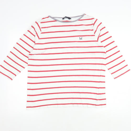 Crew Clothing Women's Striped Top, Size 16, Cotton Blend